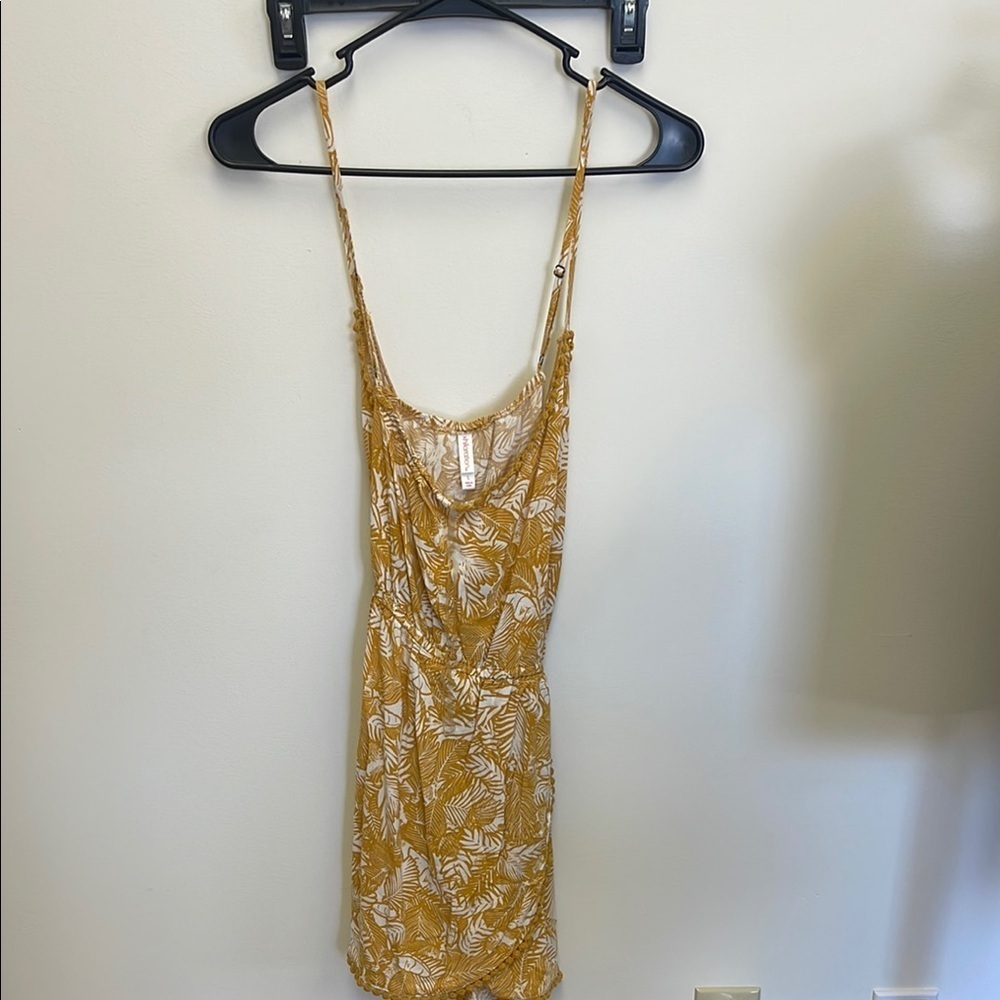 Xhilaration Yellow Floral Jumpsuit